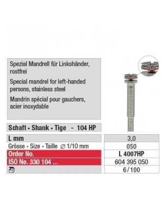 Mandrin spécial pour gauchers  Mandrin spécial pour gauchers