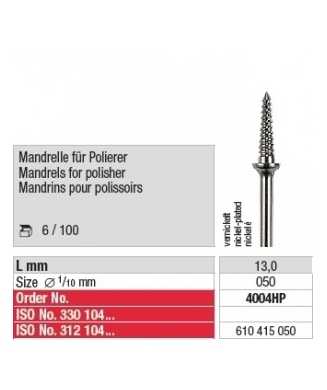 MANDRINS pour polissoirs 4004HP MANDRINS pour polissoirs 4004HP